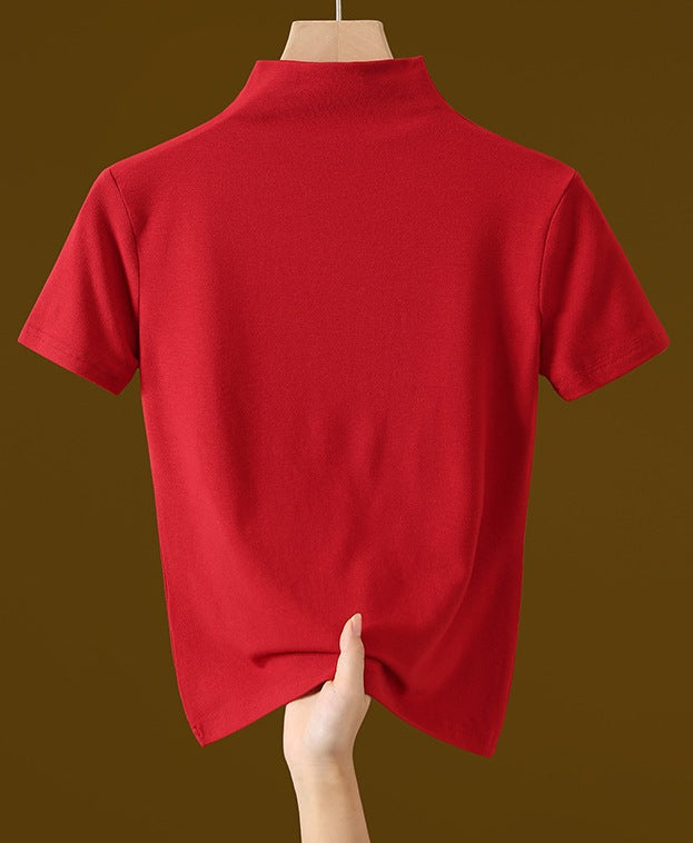 Women's Spring & Summer Half Turtleneck Slim Fit Inner Layering Shirt