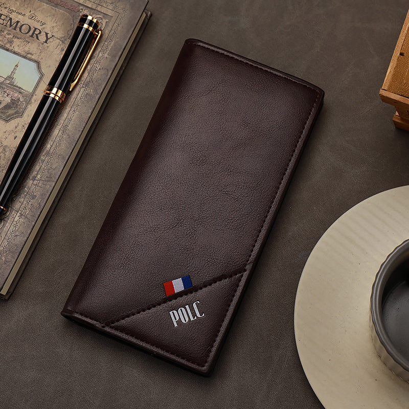Men’s Long Wallet Suit Bag – Multi-Card Three-in-One Organizer with Charm, Fashion Multifunctional Design