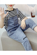 Kids Girls Striped T-shirt Short Sleeve Two Piece Outfit Set