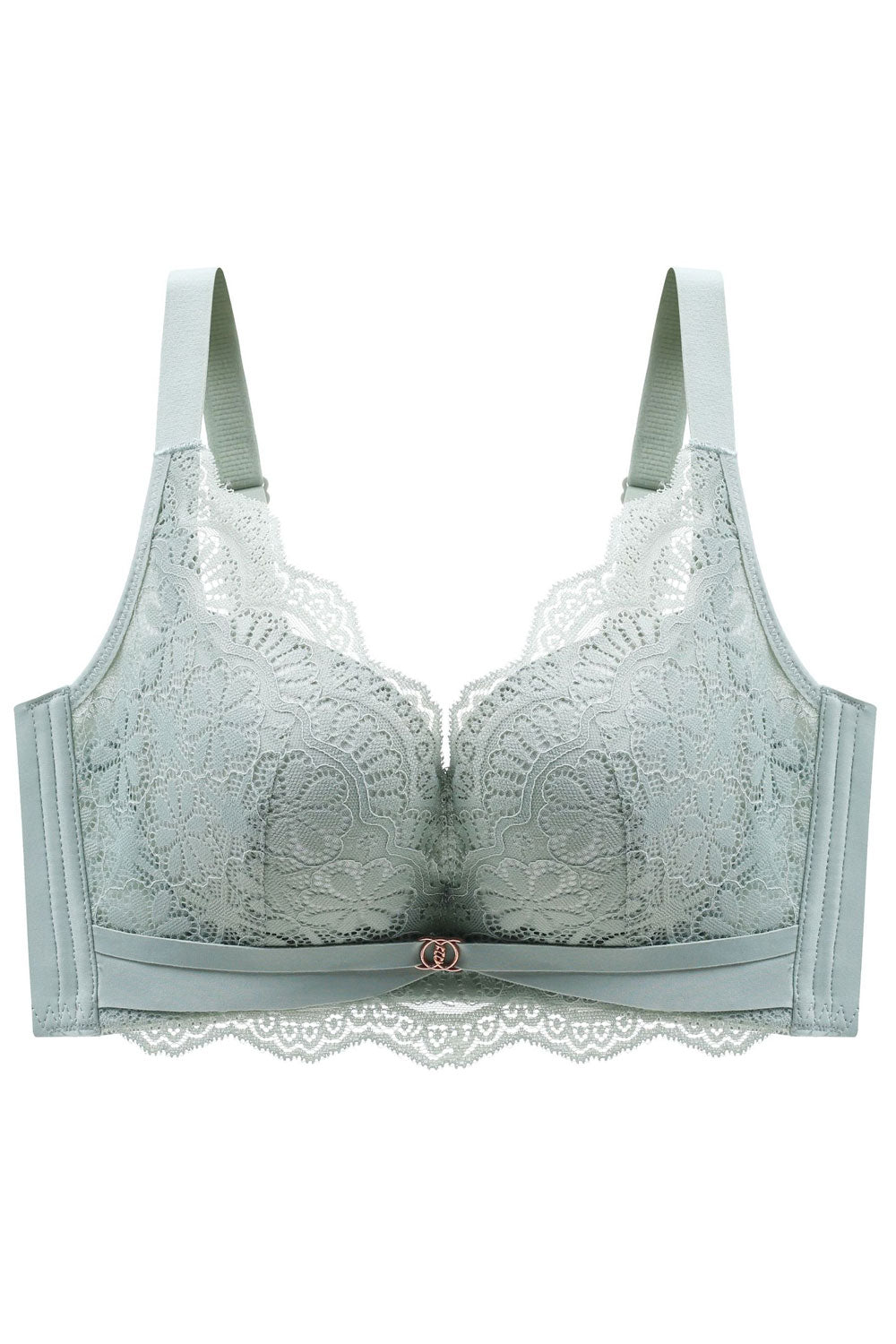 Women New High-End Lace Non-Steel Ring Adjustable Soft Breasts Push-Up Bra