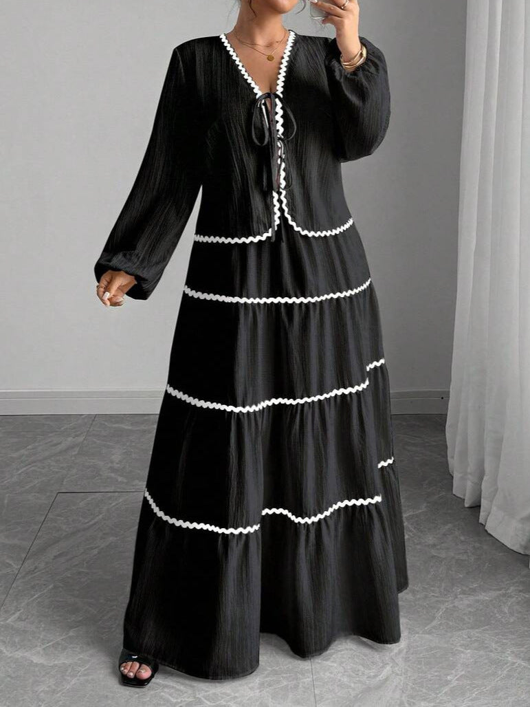 Women's Loose Pleated Cardigan and Skirt Two-Piece Set, Long Sleeve Open Front Top with Matching Flowy Skirt, Casual Everyday Ou
