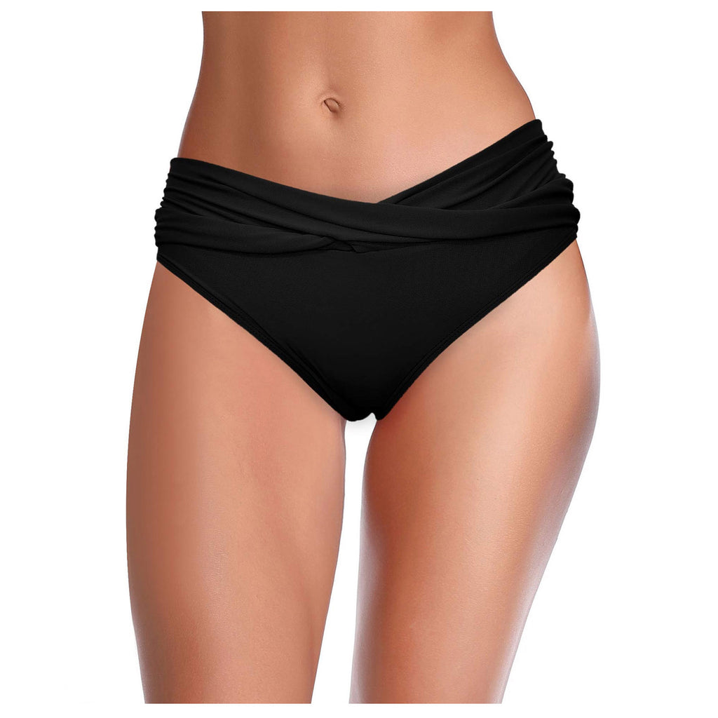 Women's Solid Color Triangle Bikini Bottoms Swim Trunks