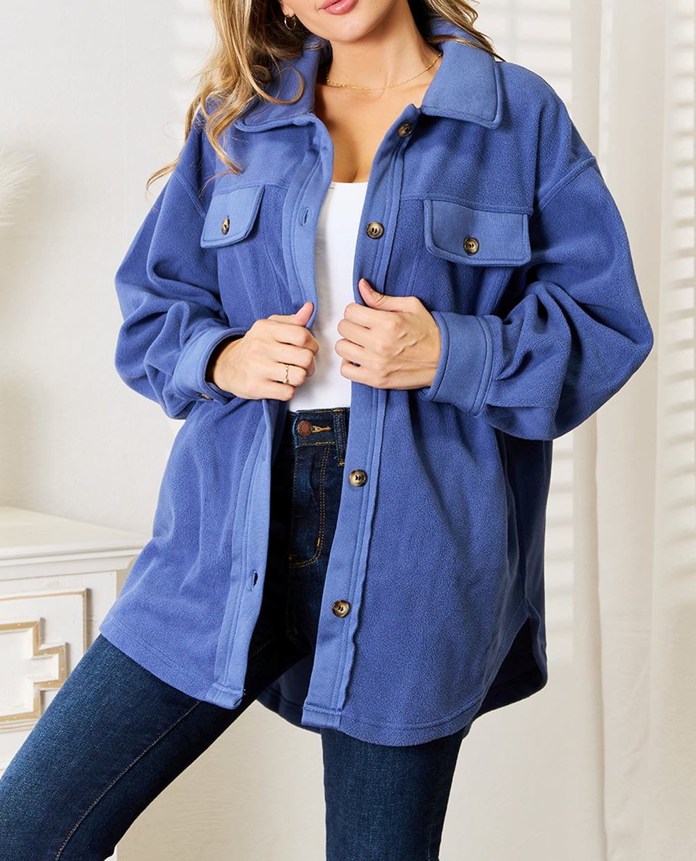 Women's Heimish Cozy Girl Full Size Button Down Shacket