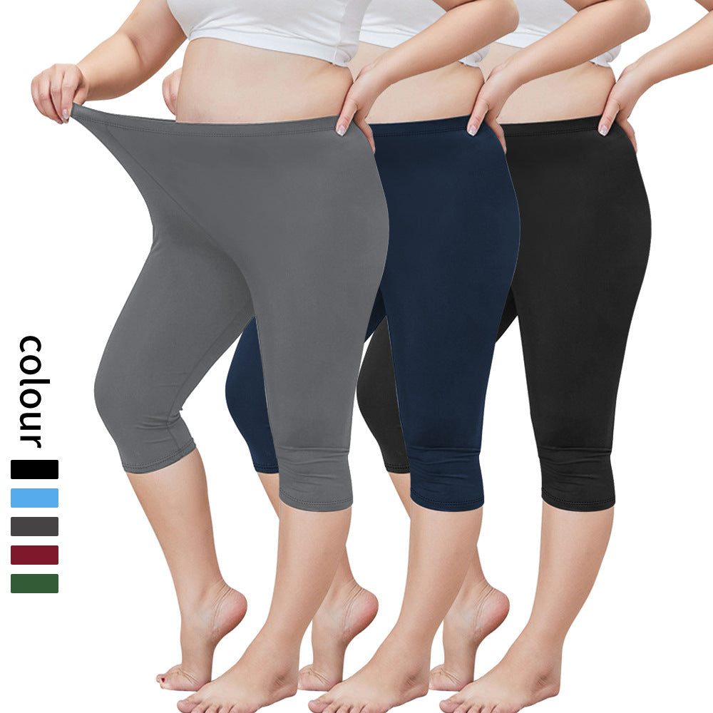Plus-Size Breathable High-Elastic Athletic Leggings for Running, Fitness & Yoga