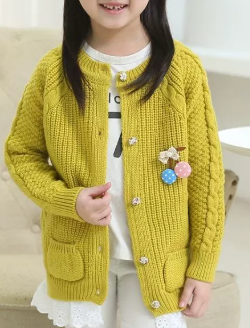 Girls Soft Knit Cardigan Sweater