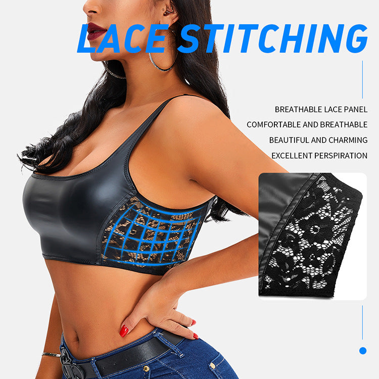 Stretch Lace Nightclub Party Sleeveless Tight Vest Jacket