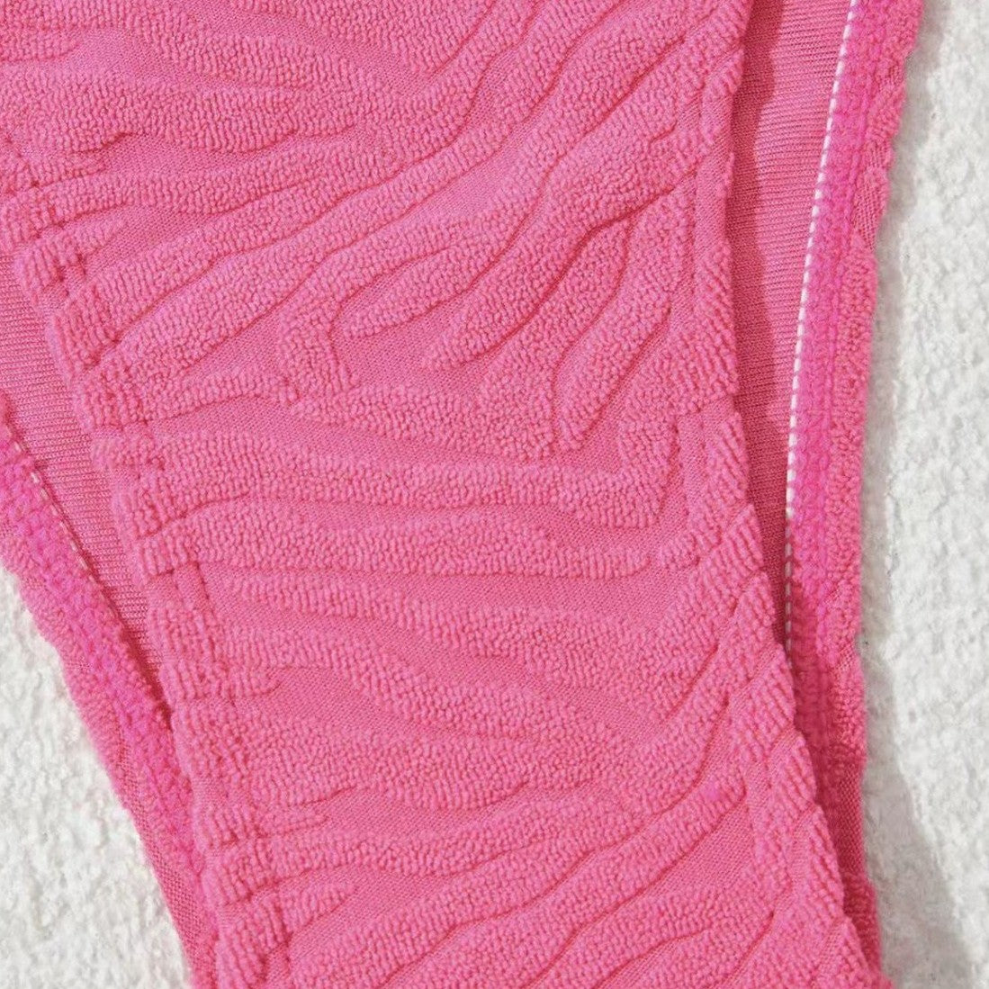New Foreign Trade Split Towel Fabric Shoulder Hollow Fashion Bikini