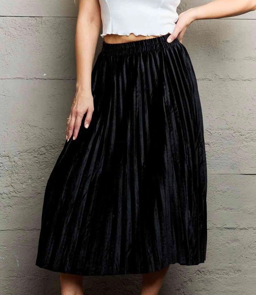 Women's Ninexis Accordion Pleated Flowy Midi Skirt