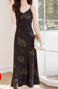 Women’s Summer Satin Sleeveless Slim-Fit Long Dress