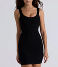 Women's U-Neck Sleeveless Backless Zipper Bodycon Dress