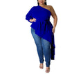 Autumn Winter Women's Fashion Irregular One-Shoulder Long Sleeve Top – Trendy Asymmetrical Pullover for Stylish Layering