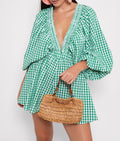 Women's Loose Large V-Neck High Waist Short Sleeve Crop Top