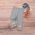 Girls’ Summer Leggings with Bow Detail – Modal Ruffle Cropped Pants, Soft & Breathable Everyday Wear - RAC26JP5426BATB
