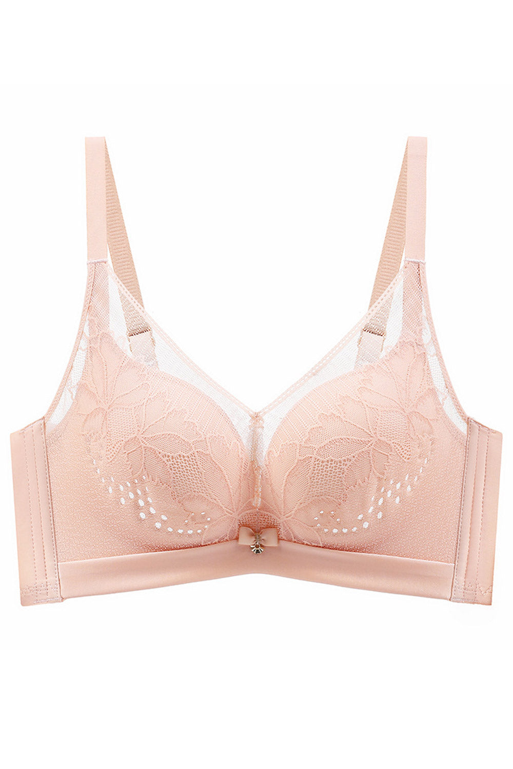 Women's Summer Lace Non-Steel Ring Non-Magnetic Adjustable Push-Up Bra