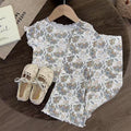 Girls’ Summer Home Wear Suit – Soft & Comfortable Baby Outfit Set for Everyday Use - RAC26JP5370BATS