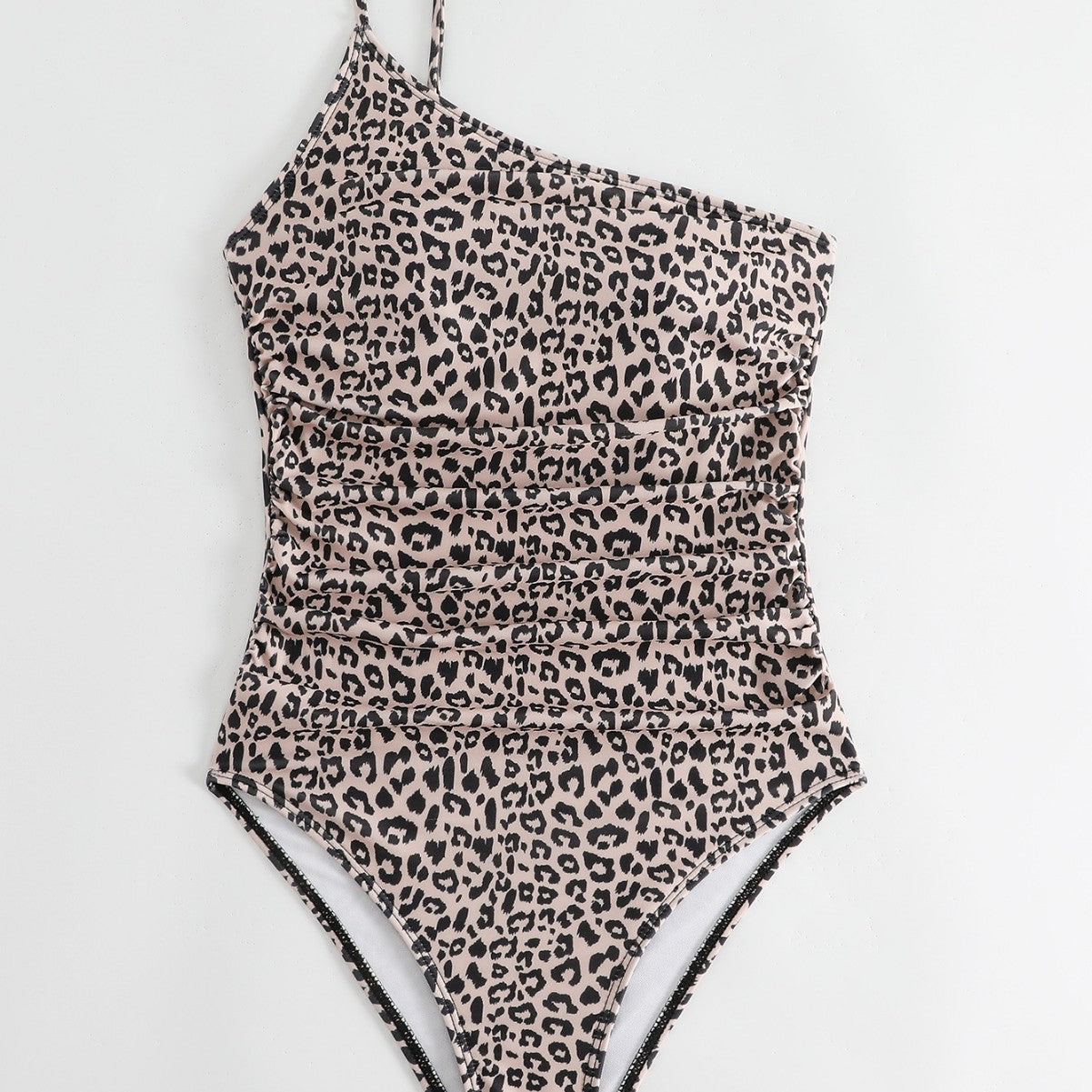New Corrugated One-Shoulder Backless One-Piece Swimsuit - Stylish Beachwear