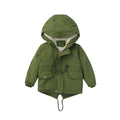 Children’s Hooded Swallowtail Winter Coat – Thick Cotton Velvet Jacket for Boys and Girls - RAC25JP3282GDRESS