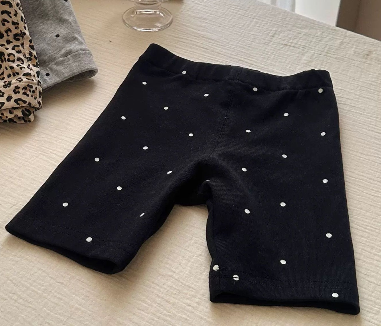 irls’ Summer Shorts & Leopard Print Polka Dot Leggings Set – Soft, Breathable, Everyday Style Outfit - RAC26JP5424BATB