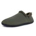 Soft Skin-Friendly Thick Warm Thermal Men's Cotton Home Slippers - Breathable Fly-Knit Comfort Shoes