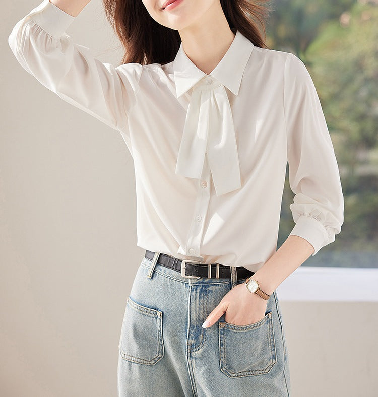 Women's College Student Career Interview Dress Shirt - Professional Button-Up Blouse