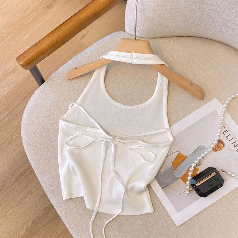 Girls’ Summer Sling Vest Top – Baby Stylish Back-Detail Lightweight Sleeveless Shirt - RAC26JP5509BATT