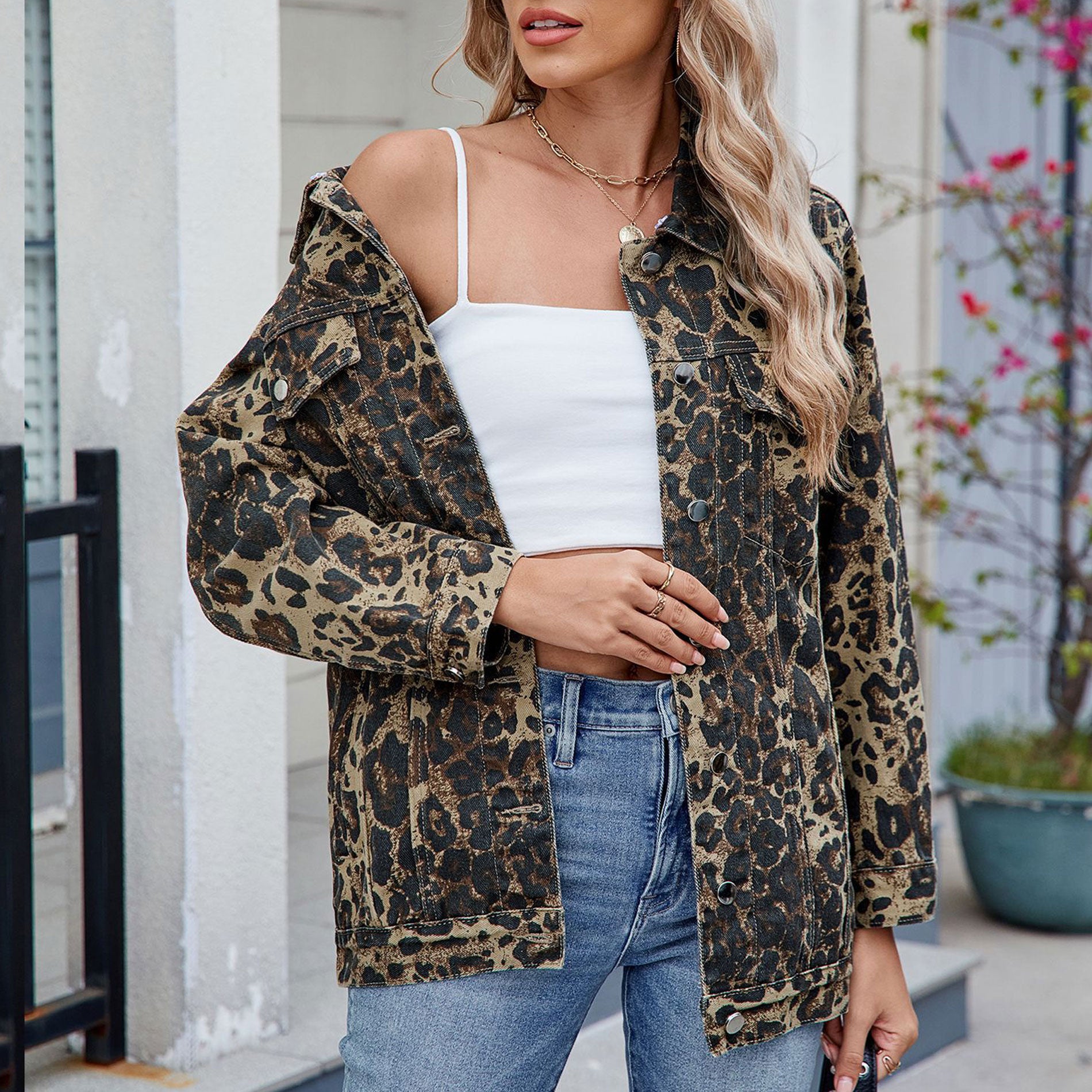 New Versatile Slim Retro Classic Loose Denim Jacket - Women's Casual Vintage Jean Top