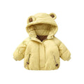 Baby Girl Winter Cotton-Padded Jacket – Warm Hooded Coat with Stuffed Sleeves & Thick Fur Collar - RAC25JP3298BATOW