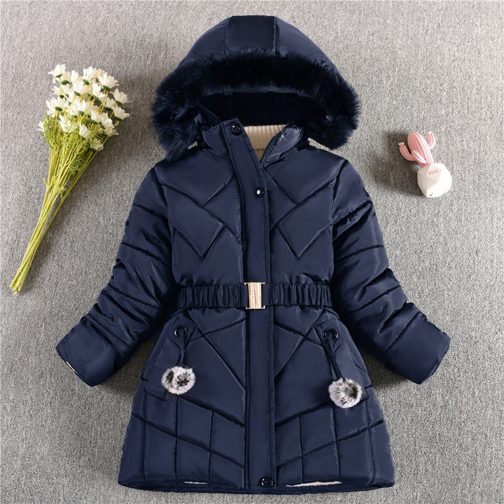 New Girls’ Thickened Cotton Coat – Winter Warm Children’s Outerwear - RAC25JP3261GOW