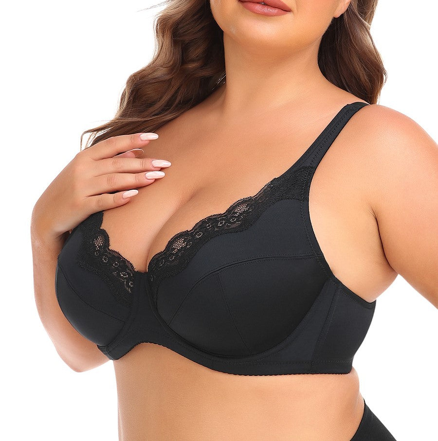 Plus Size Underwire Lace Corset Bra | Supportive Longline Design | B–F Cup