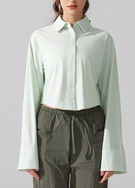 Summer Ice Silk Sun Protection Shirt for Women - Breathable Long-Sleeve Lightweight UV Protection Original Yarn Cooling 