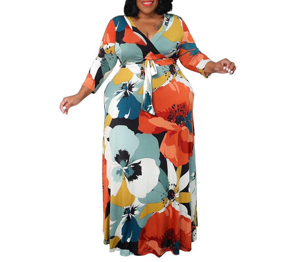 Elegant Tie-Waist Dress with Pockets – Slim Fit, Casual & Chic Style