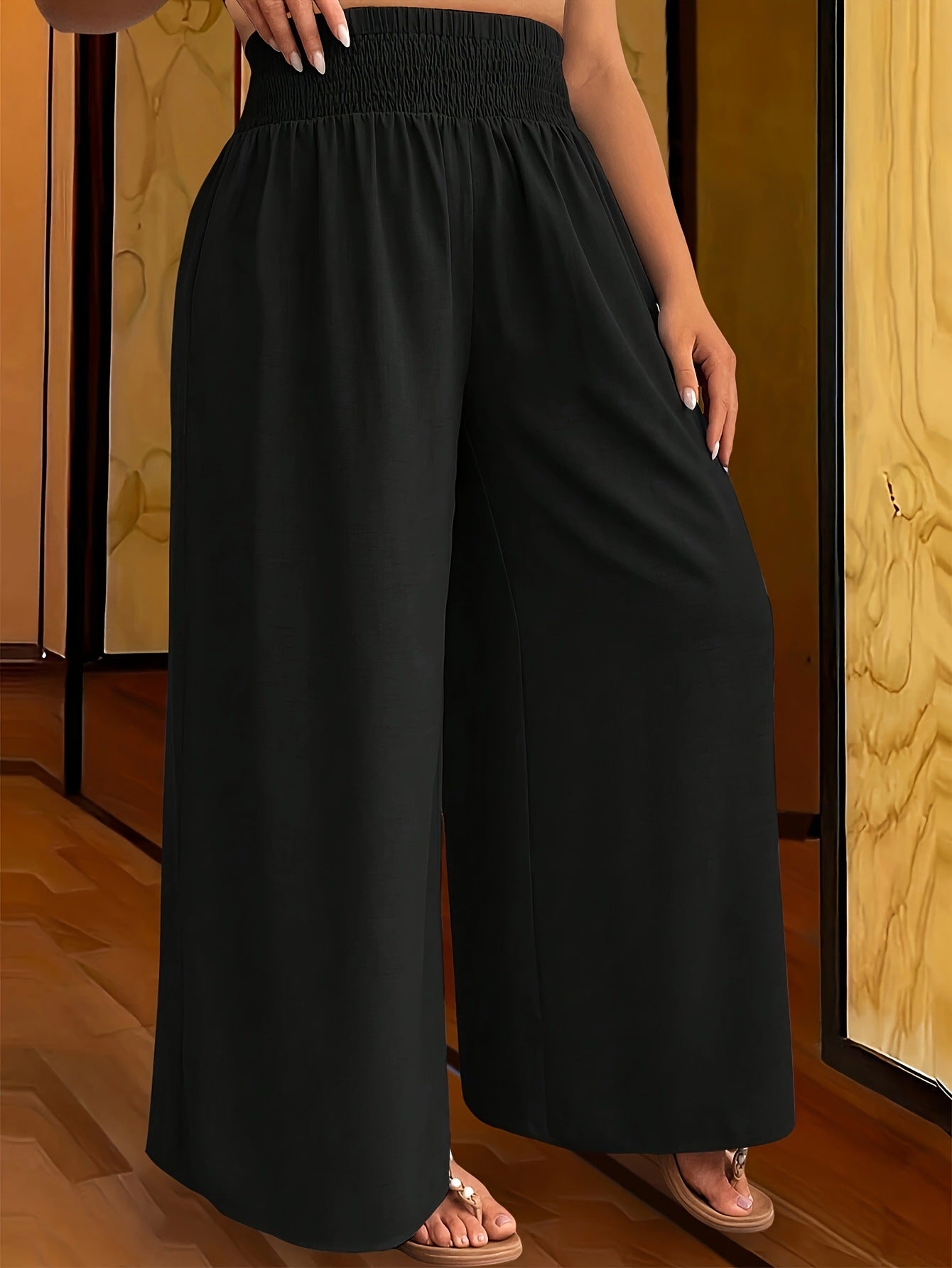 Women's Plus Size Summer Loose Wide Leg Pants