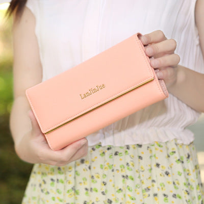 Women’s Retro Tri-Fold Leather Wallet – Large Capacity Long Wallet with Coin Purse & Multi-Card Slots