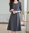 Women’s Autumn & Winter Mid-Sleeve Layered Dress