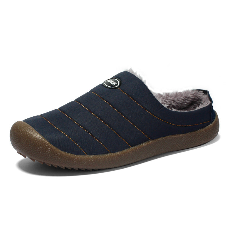 Winter Warm Cotton Slippers - Large Size Indoor Snow Boots for Men & Women