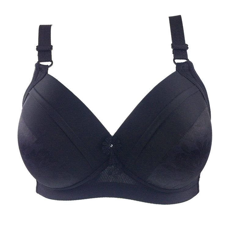 Women Plus Back Closure Wirefree Everyday Bras Bralette Push Up Brassiere