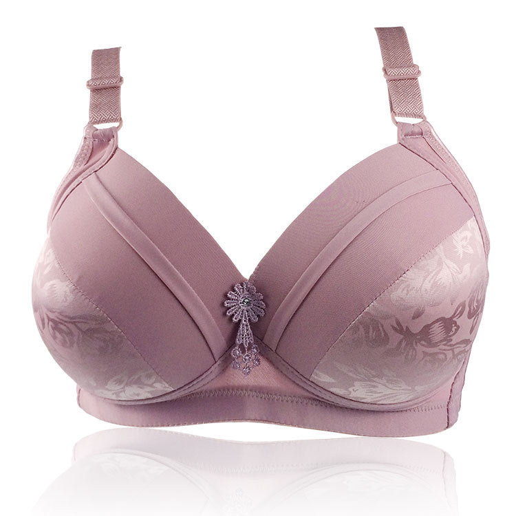 Women Plus Back Closure Wirefree Everyday Bras Bralette Push Up Brassiere