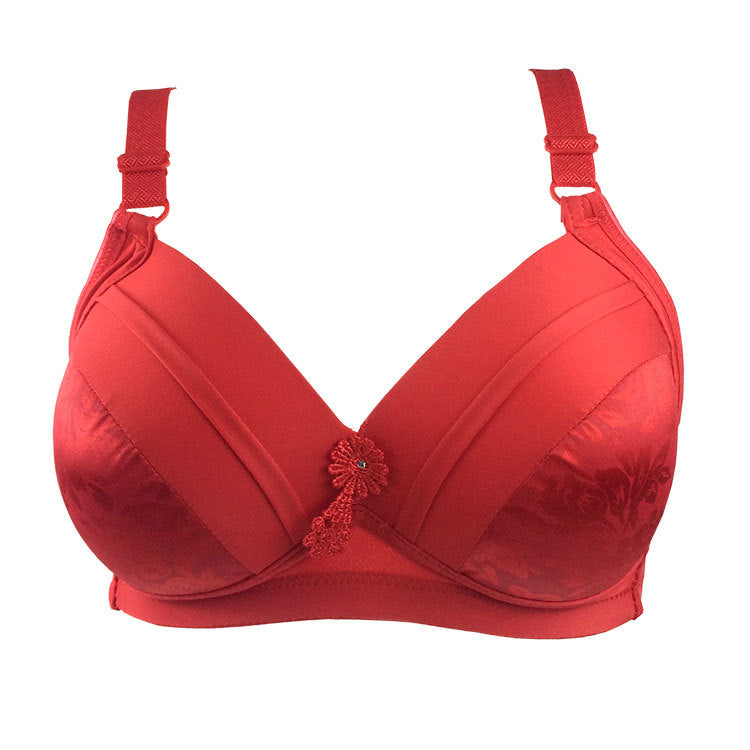 Women Plus Back Closure Wirefree Everyday Bras Bralette Push Up Brassiere