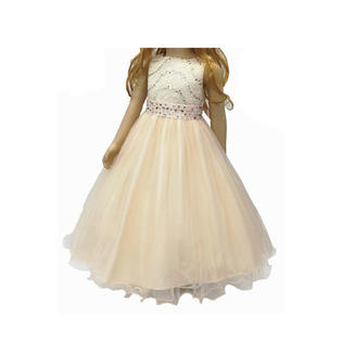 Kids Girls Fantastic Floral Embroidered Breathable Long Length Superb Dress