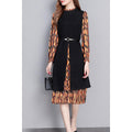 Women Beautiful Lace Embroidered V-Neck See Through Short Sleeve Trendy Summer Dress