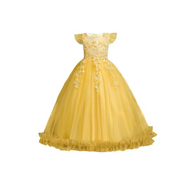 Kids Girls Smooth Half Sleeve Thin Skirt Wonderful V-Neck Lightweight Dress