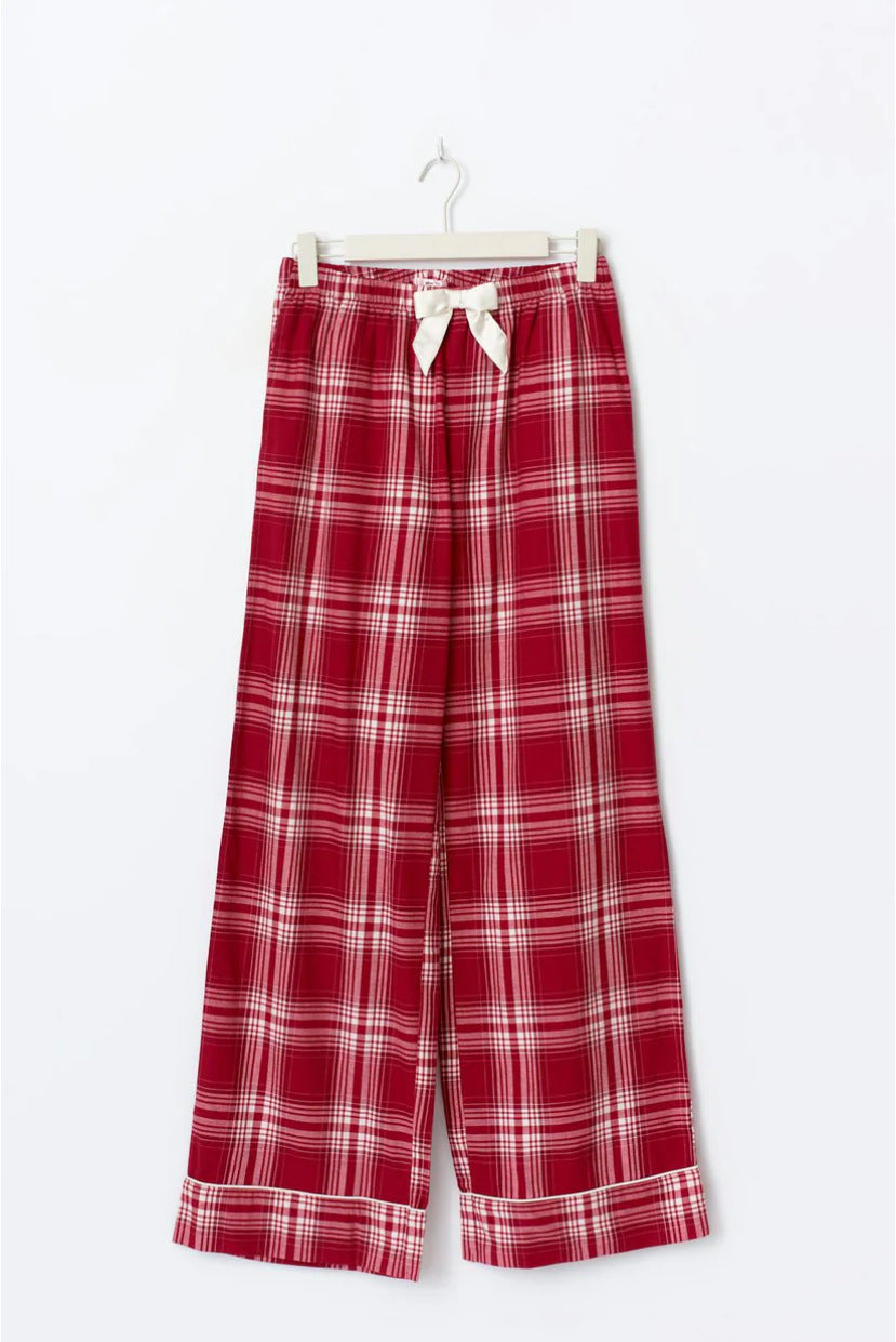 Women's Plaid Bow Detail Two-Piece Suit Set