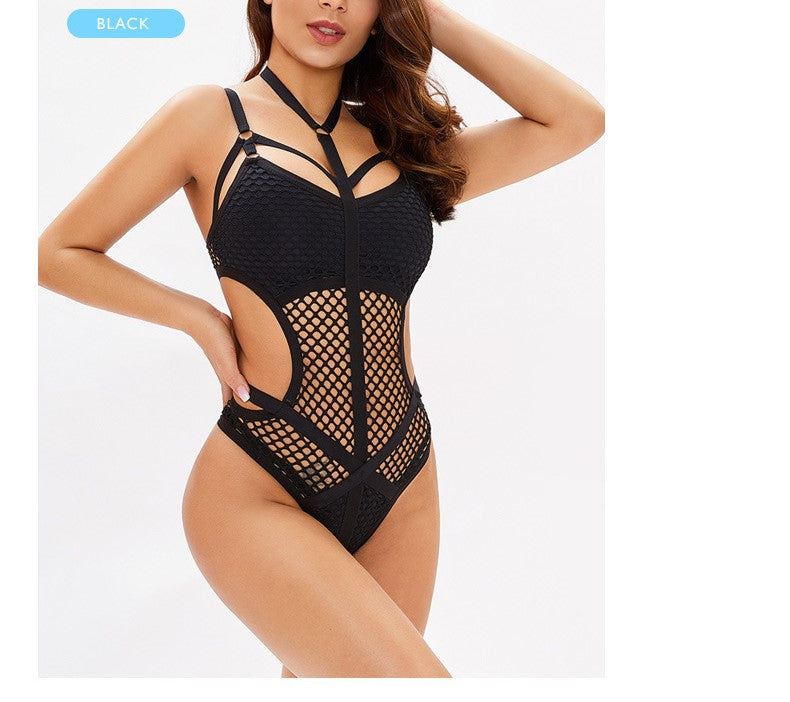 One-Piece Binding Bikini Swimsuit - Adjustable Wrap Design with Supportive Fit