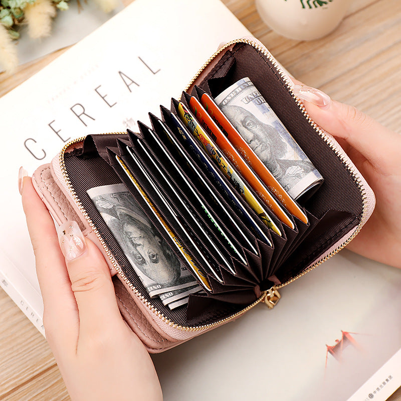 2026 New Diamond One-Piece Wallet Women’s Short Organizer Card Holder with Attractive Function