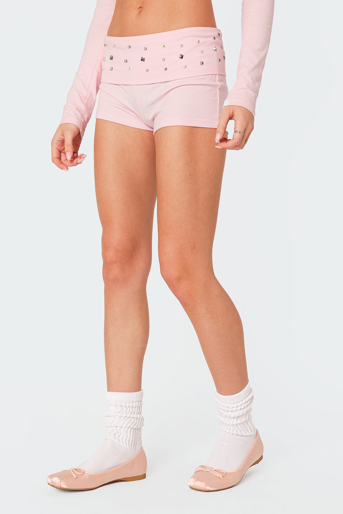 Women's High-Waist Stretch Shorts - Casual Slim Fit Everyday Comfort