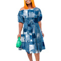 Women's Plus Size African Lace Long Dress – Elegant Spring/Summer Fashion Temperament Skirt