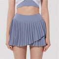 Yoga Pleated Sports Skirt with Built-In Shorts - Anti-Exposure Running, Golf & Tennis Skort