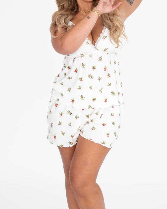 Young Girls' Pajama Set - Charming Camisole and Shorts