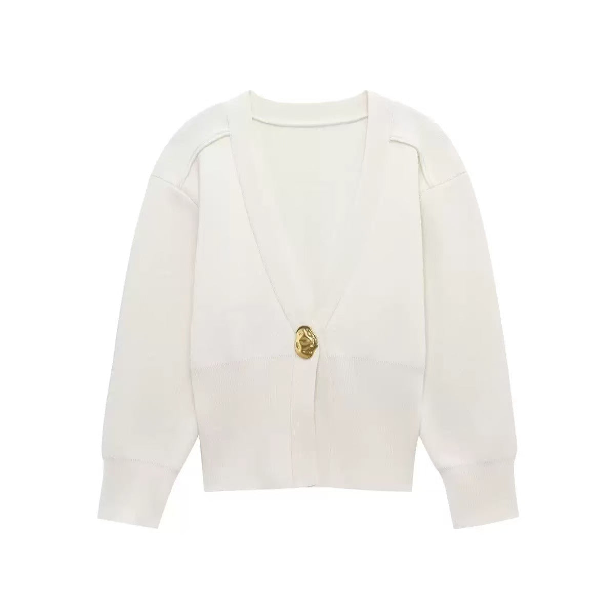 Women's V-Neck Buttoned Knitted Cardigan