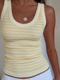 Summer Women's Striped Camisole Top – Slim Fit Sleeveless Soft Comfortable Casual Tank Top